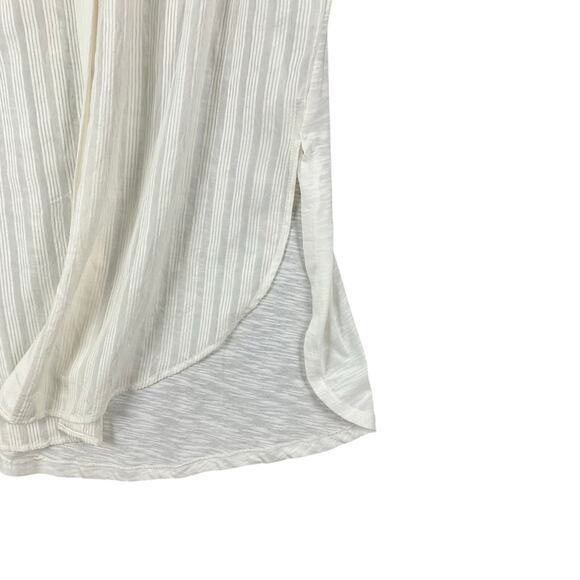 ANTHROPOLOGIE Oakley Gauze Shirt Top Button Down Ivory White NWT NEW Lg Peasant - Picture 12 of 16